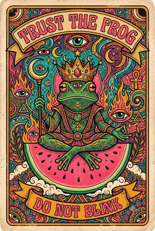 Vintage Psychedelic Tarot Cards