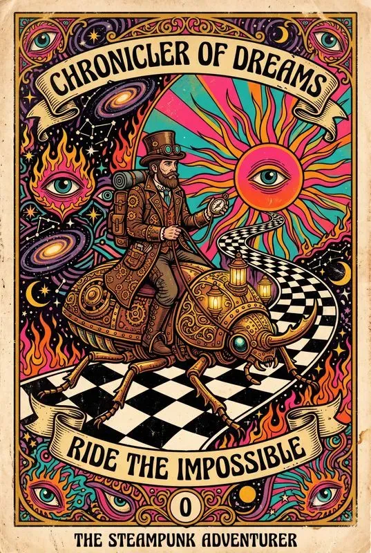 Vintage Psychedelic Tarot Cards