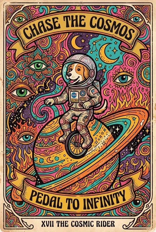 Vintage Psychedelic Tarot Cards