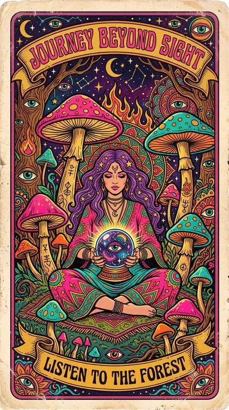 Vintage Psychedelic Tarot Cards