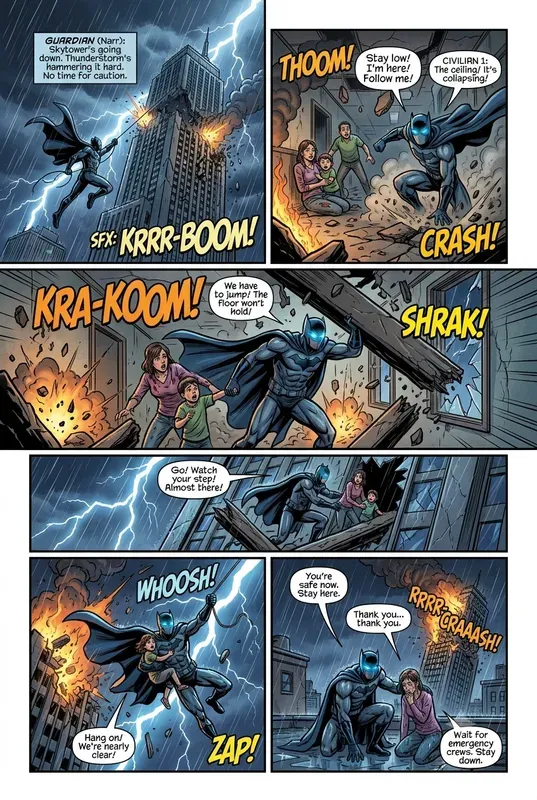 Comic Book Panels And Pages