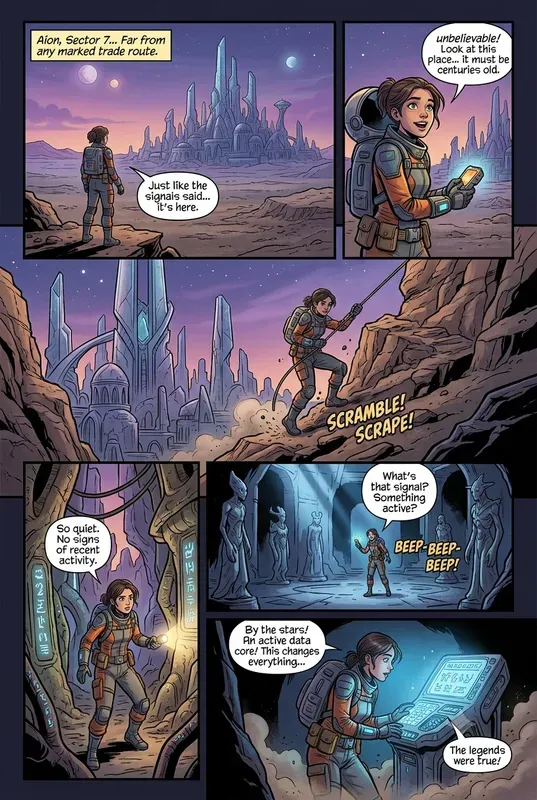 Comic Book Panels And Pages