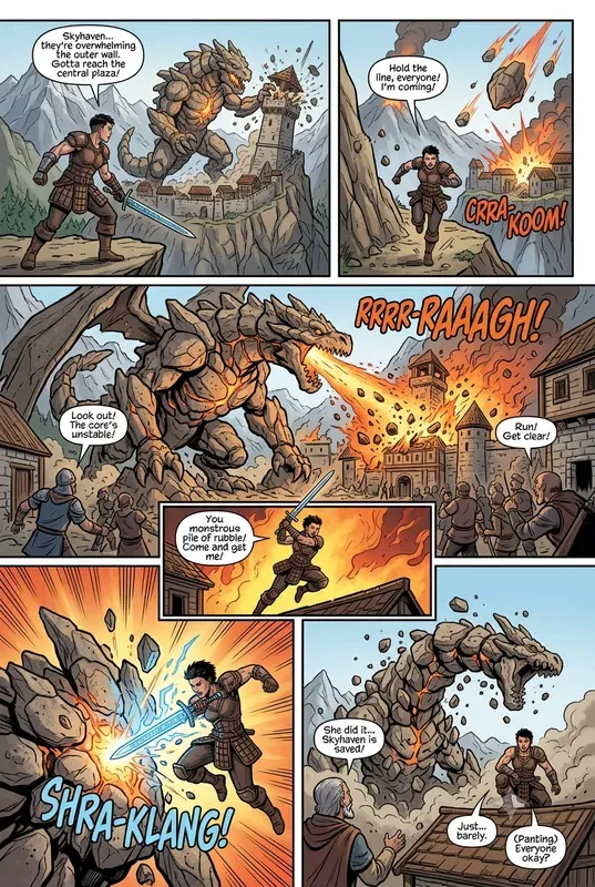 Comic Book Panels And Pages