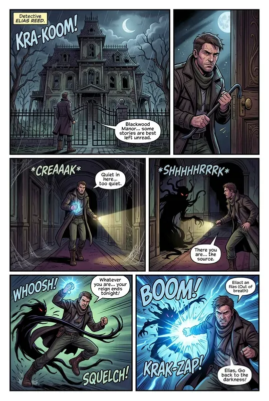 Comic Book Panels And Pages