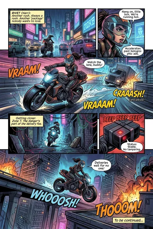 Comic Book Panels And Pages