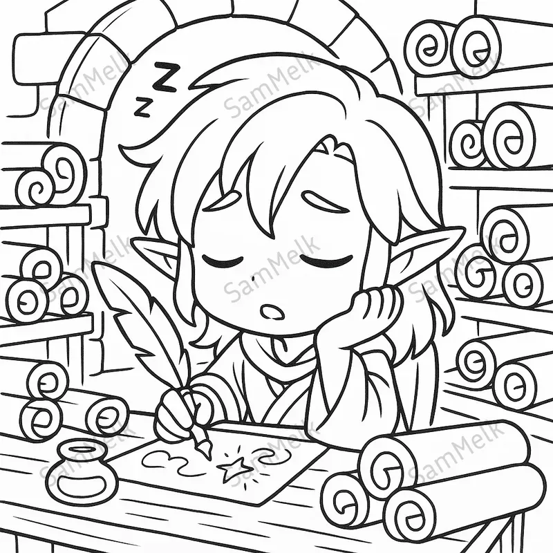 Chibi Fantasy Coloring Books