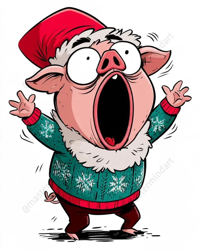 2D Christmas Animal Stickers