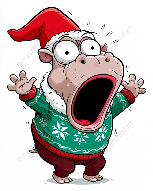 2D Christmas Animal Stickers
