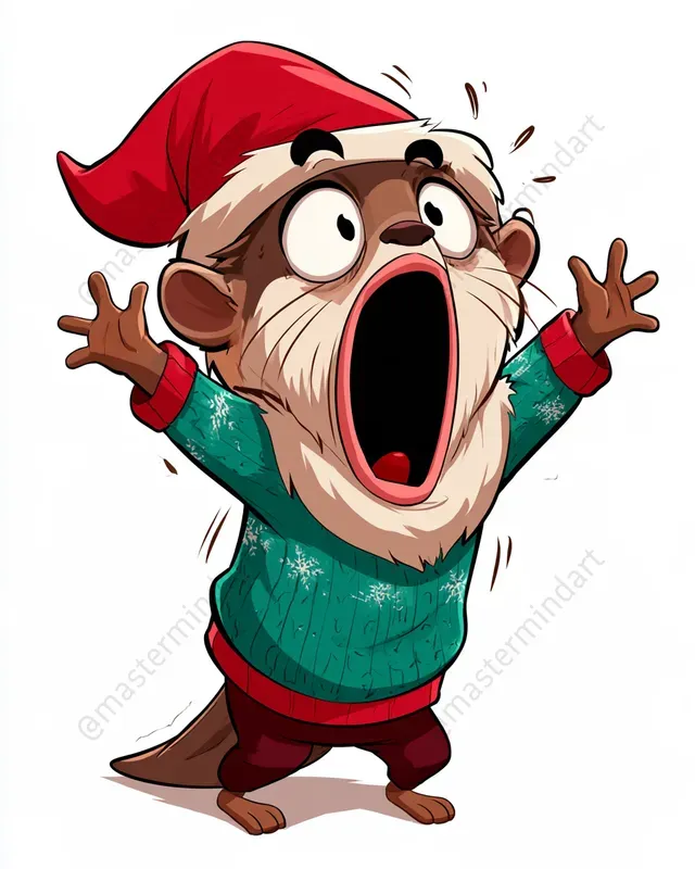 2D Christmas Animal Stickers