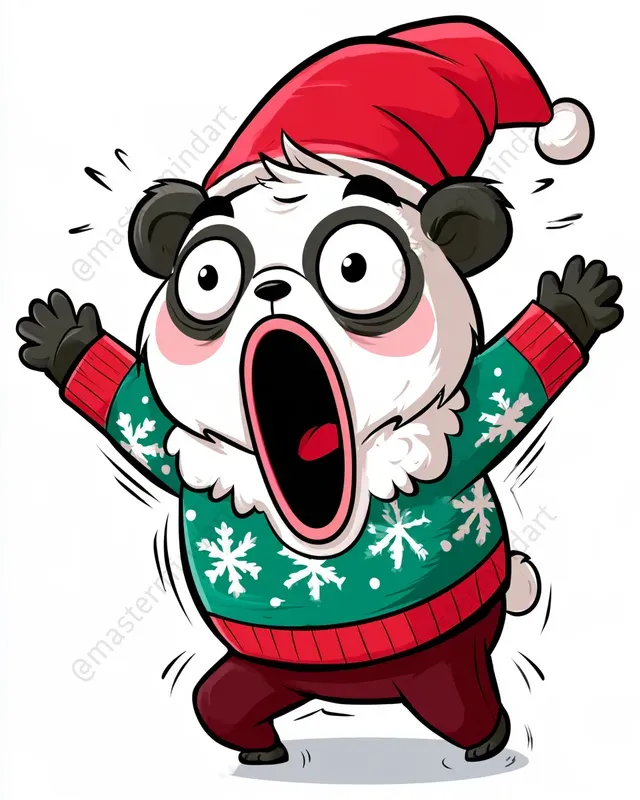 2D Christmas Animal Stickers