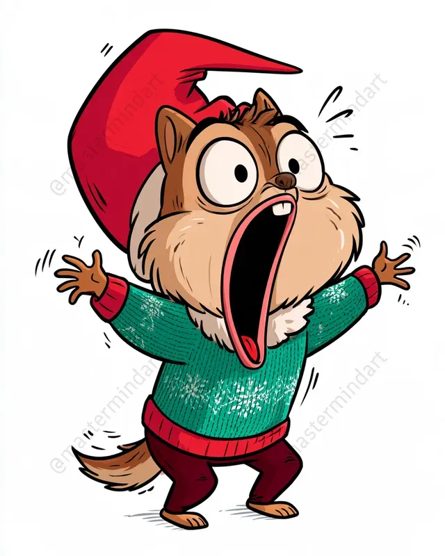 2D Christmas Animal Stickers