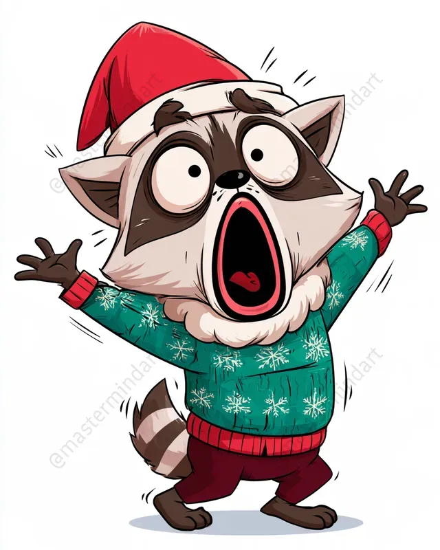 2D Christmas Animal Stickers