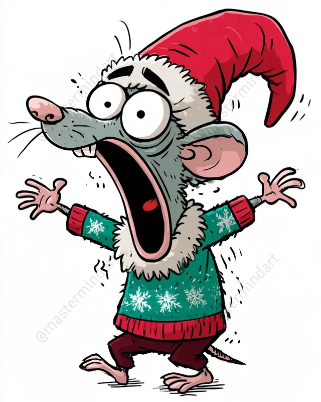 2D Christmas Animal Stickers