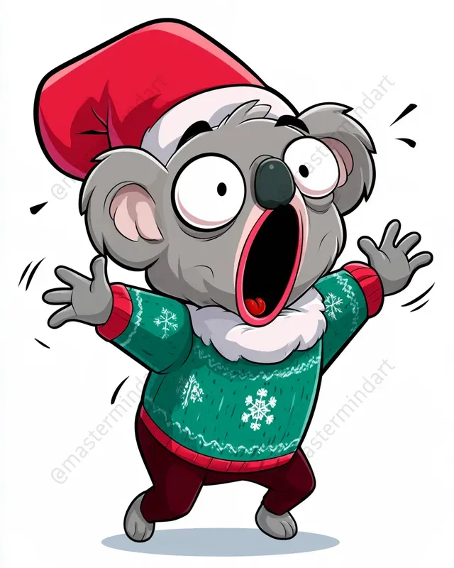 2D Christmas Animal Stickers