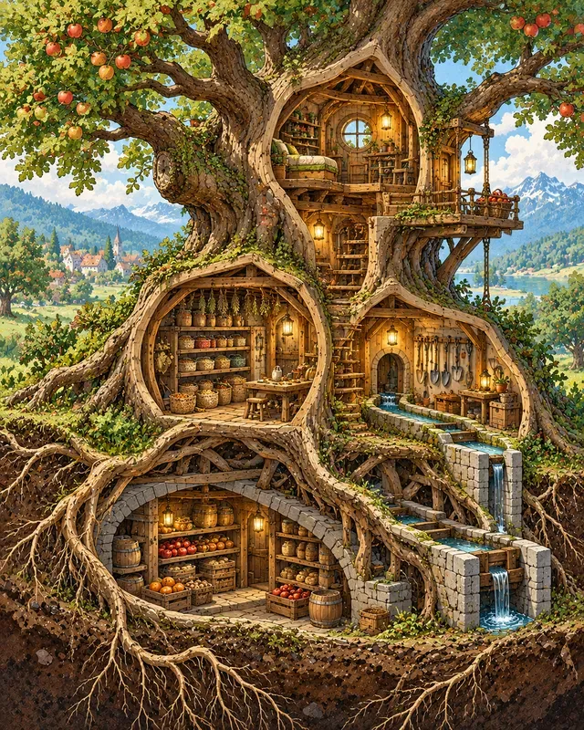Cutaway World Poster Scenes