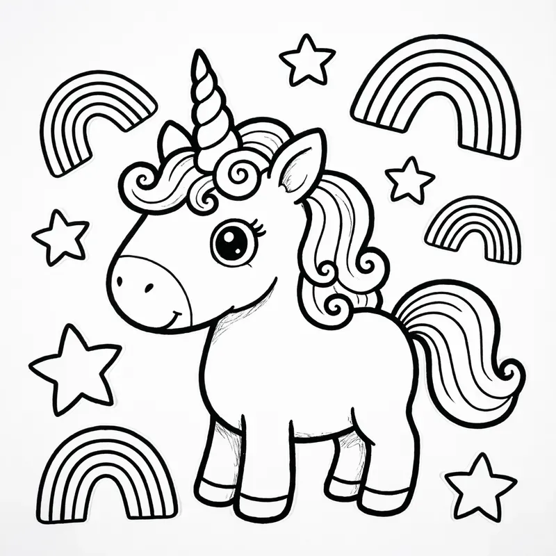 Magical Unicorn Cut Paste Funs