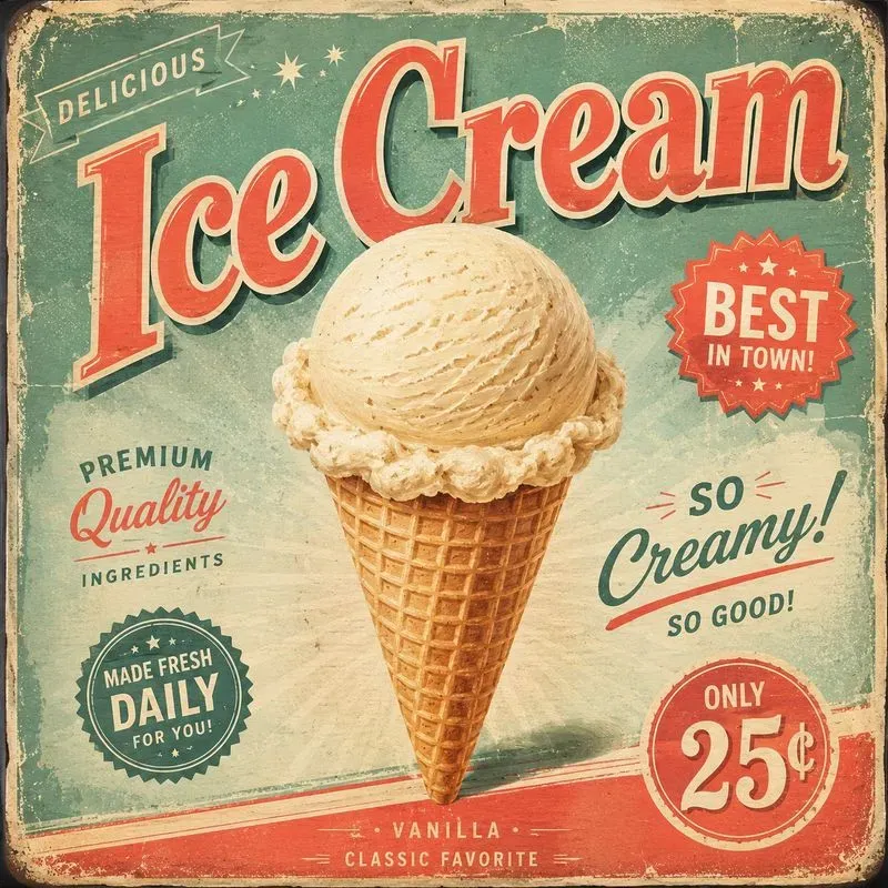 Vintage Retro Food Poster Collections