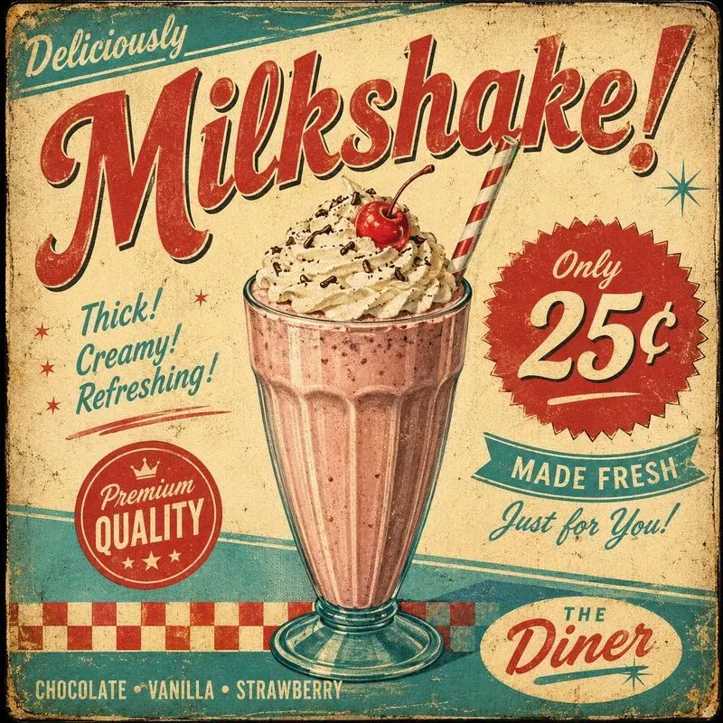 Vintage Retro Food Poster Collections