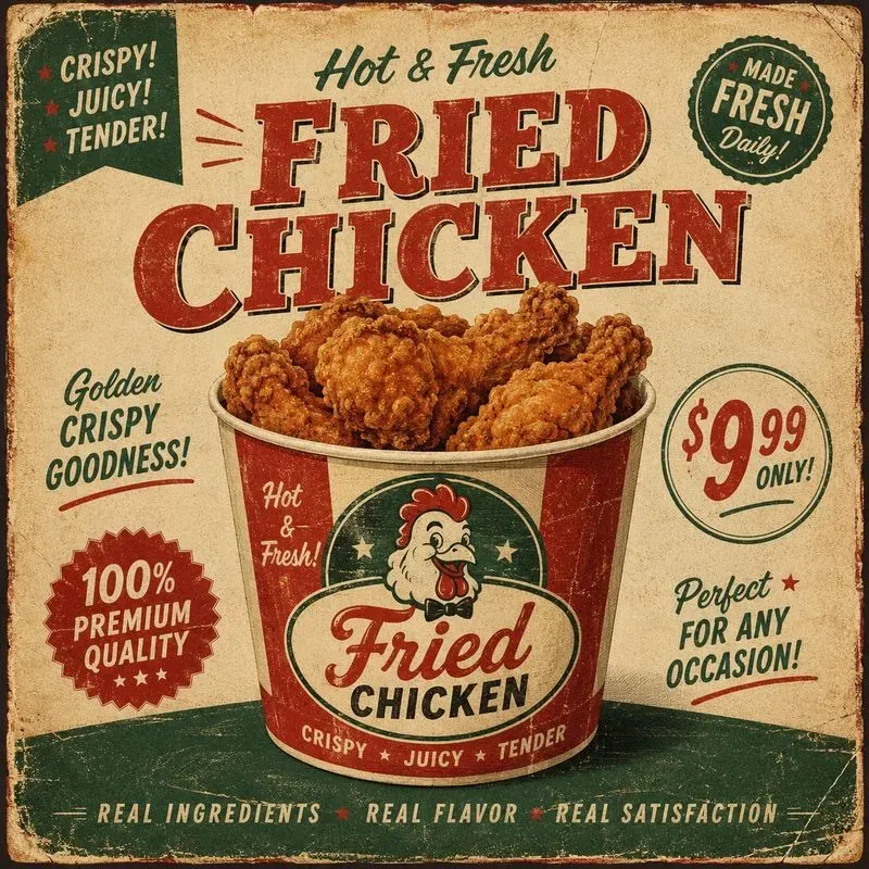 Vintage Retro Food Poster Collections