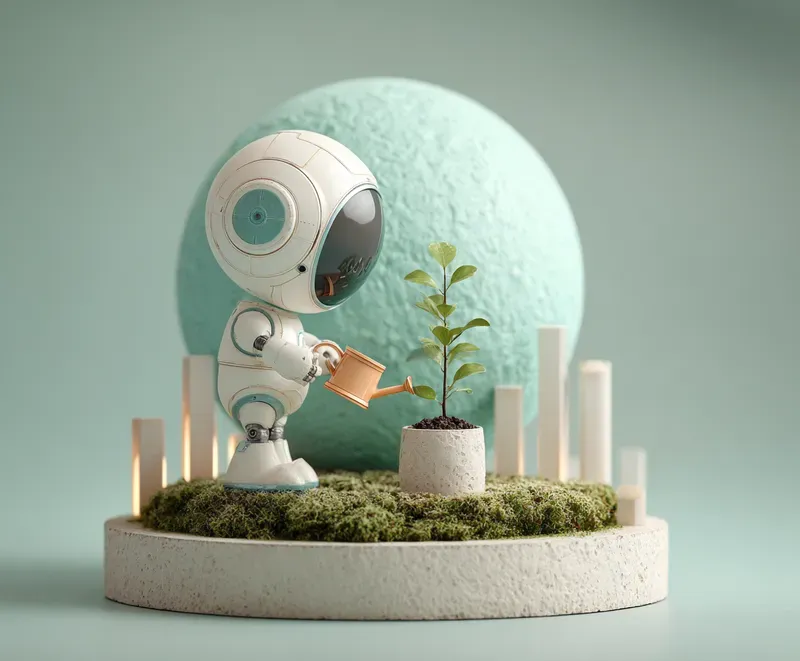 Ecofuturist 3D Minimalist Renders