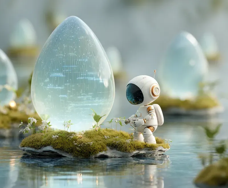 Ecofuturist 3D Minimalist Renders