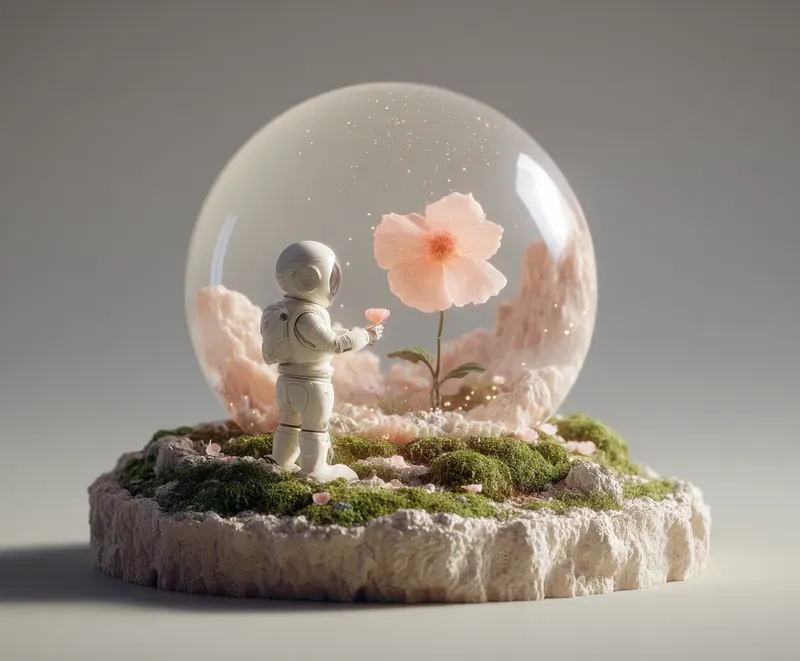 Ecofuturist 3D Minimalist Renders