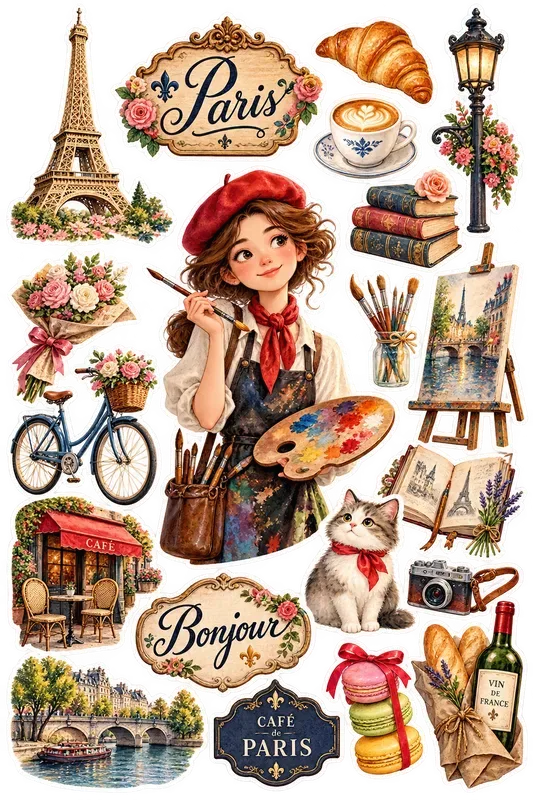 Printable Themed Sticker Sheet Pods