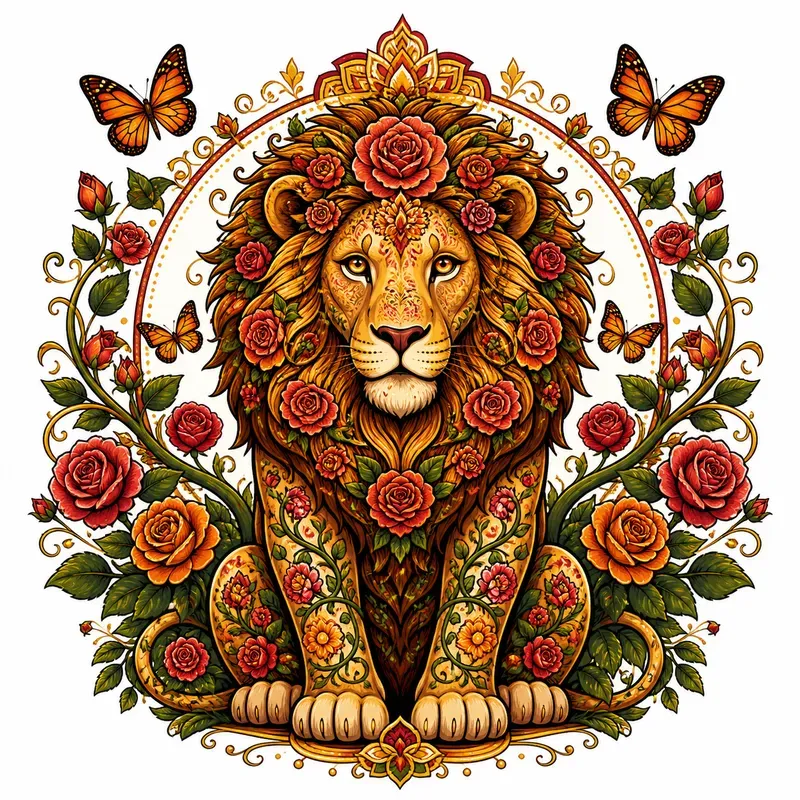 Floral Animal Mandala Illustration Packs