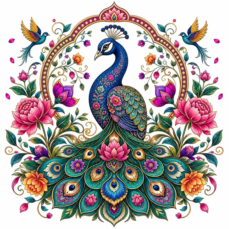 Floral Animal Mandala Illustration Packs