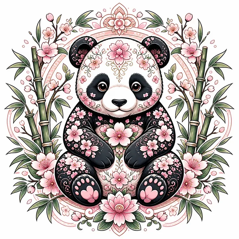 Floral Animal Mandala Illustration Packs