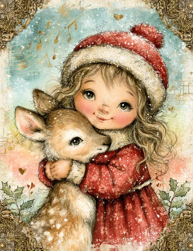 Vintage Christmas Junk Journal Ephemera