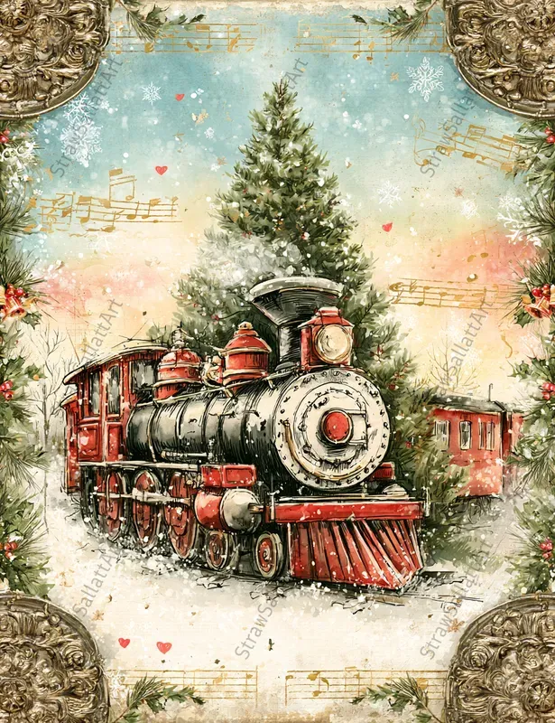 Vintage Christmas Junk Journal Ephemera