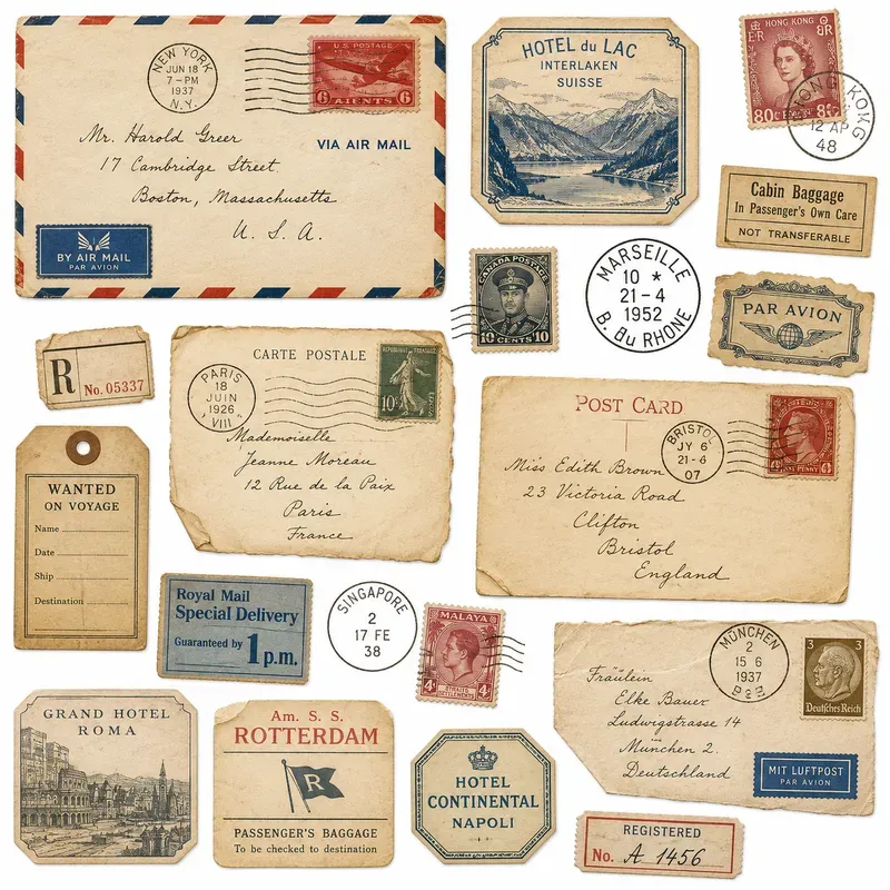 Vintage Postcard Ephemera
