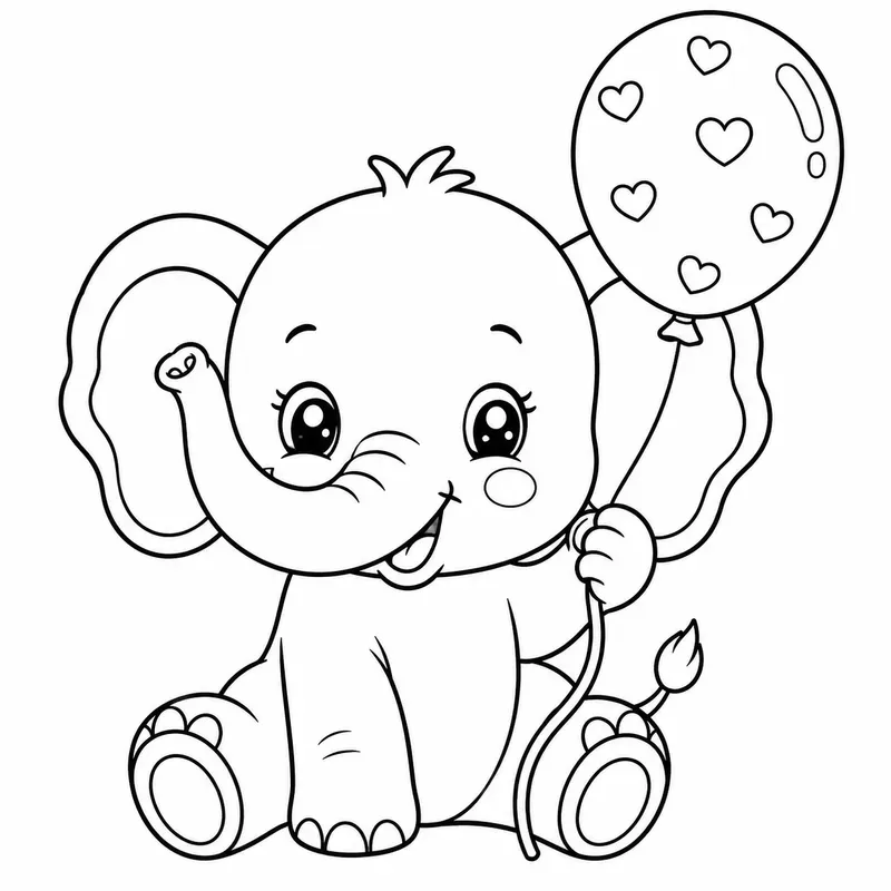 Cute Kawaii Animal Coloring Book Pages