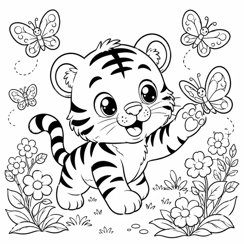 Cute Kawaii Animal Coloring Book Pages