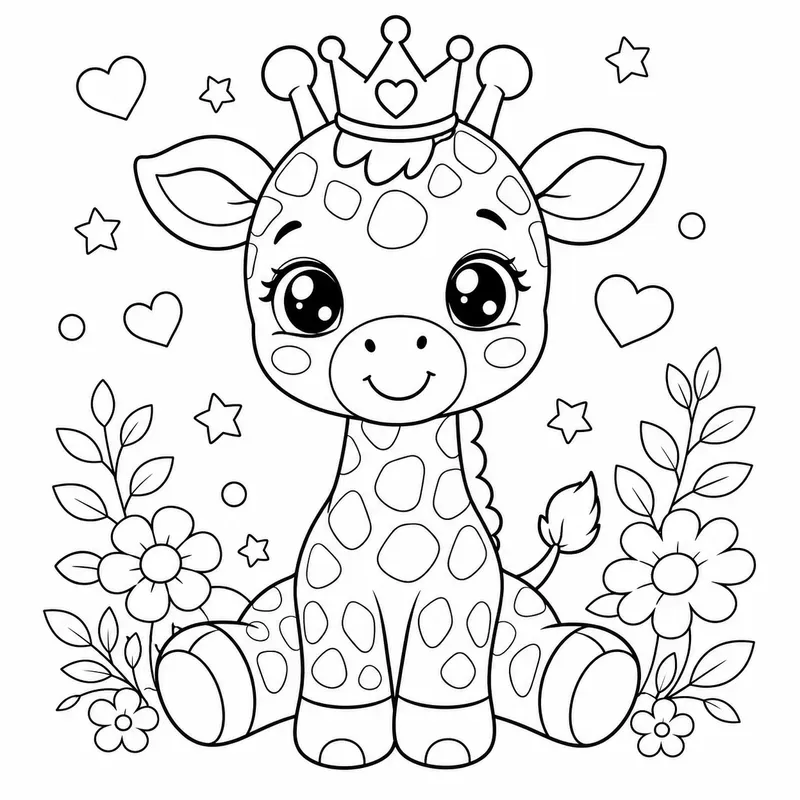 Cute Kawaii Animal Coloring Book Pages