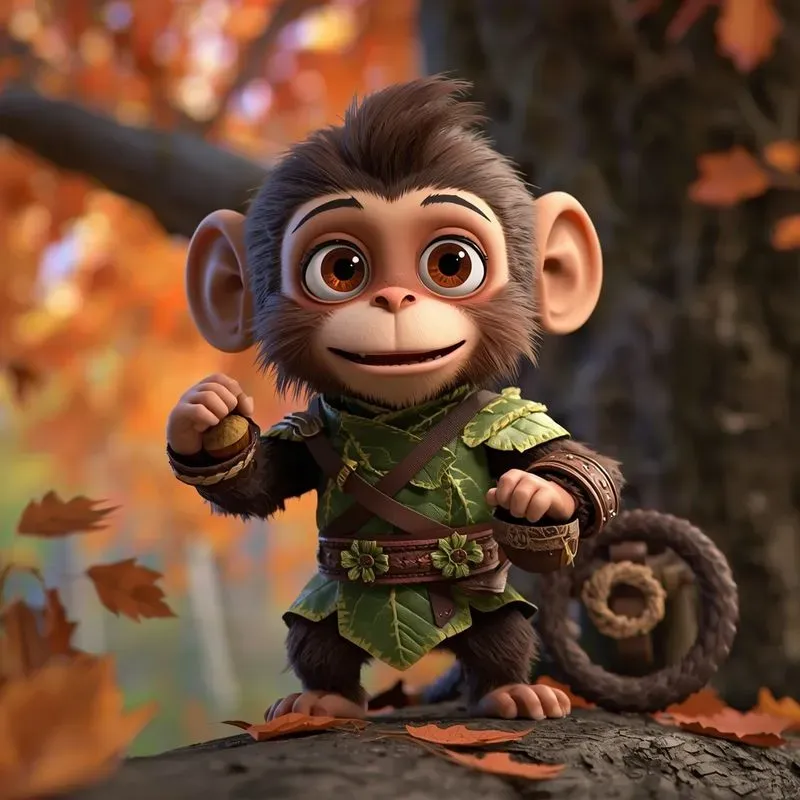 3D Cute Forest Animals With Leaf Armor