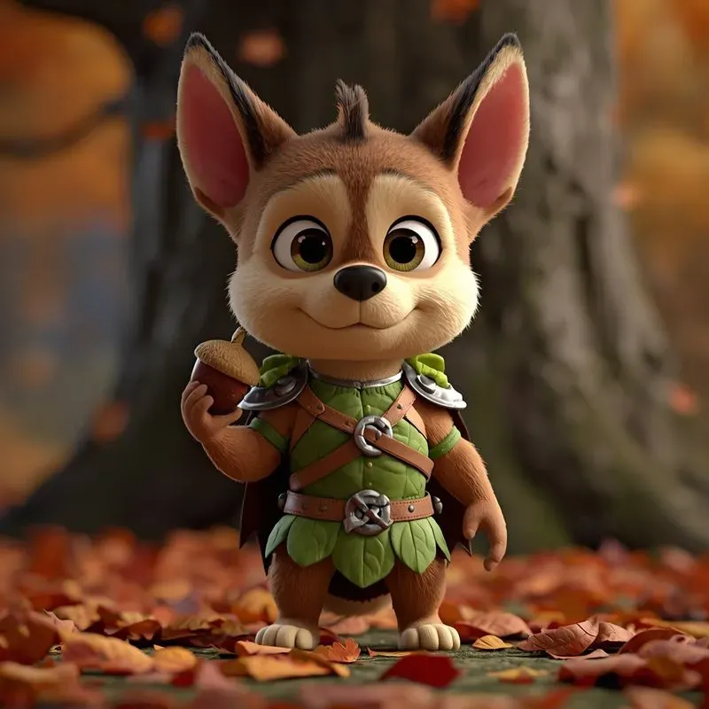 3D Cute Forest Animals With Leaf Armor
