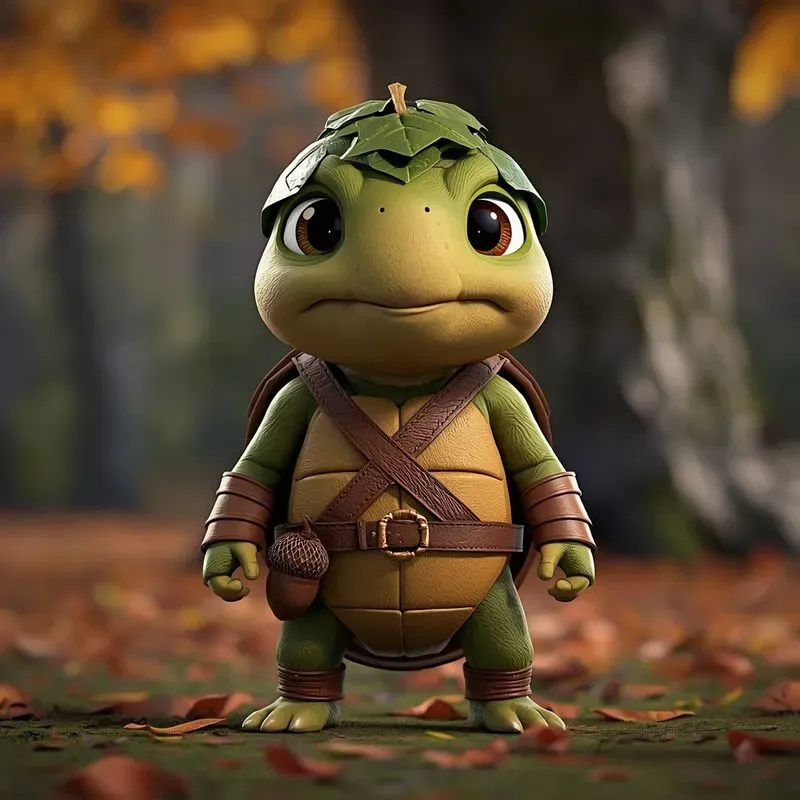 3D Cute Forest Animals With Leaf Armor