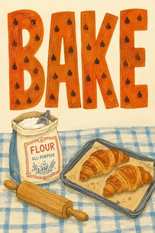 Naive Typography Cafe Art