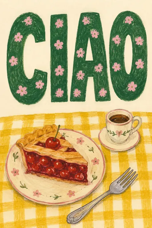 Naive Typography Cafe Art