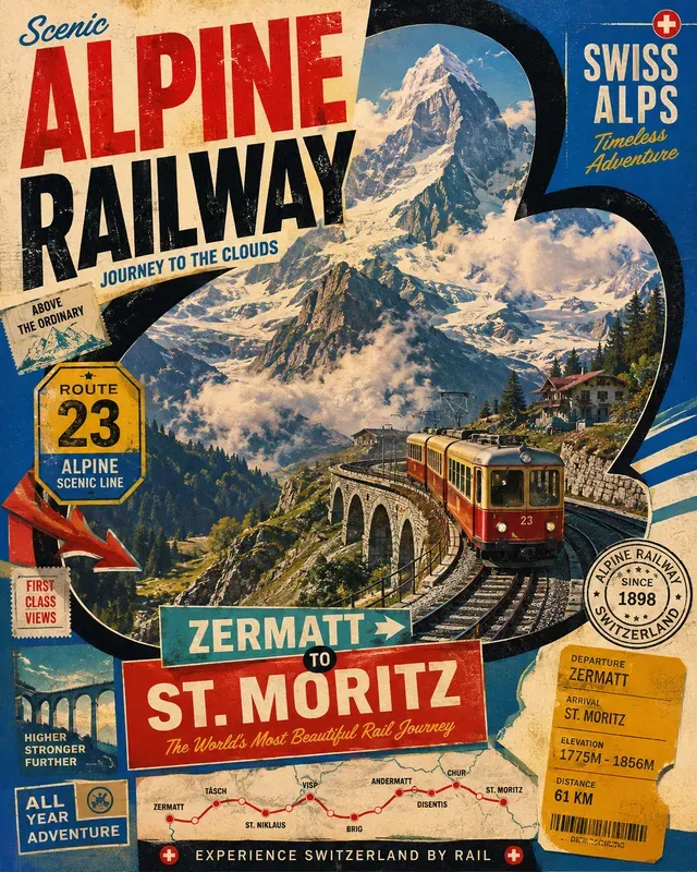Retro Travel Collage Posters