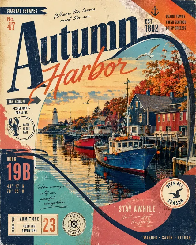 Retro Travel Collage Posters