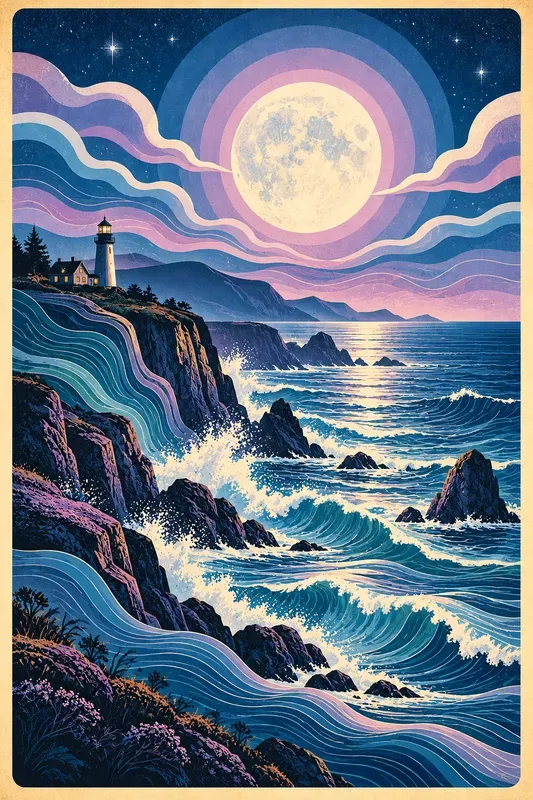 Retro Canyon Sunset Travel Posters