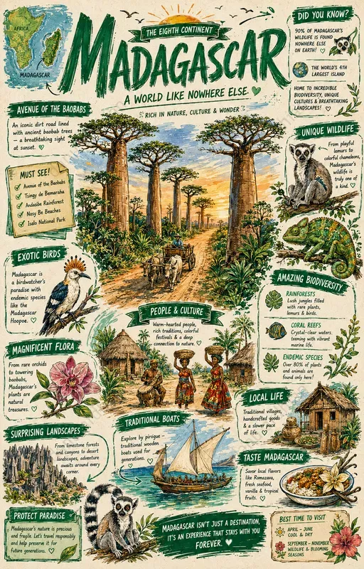 Bold Handdrawn Island Infographics