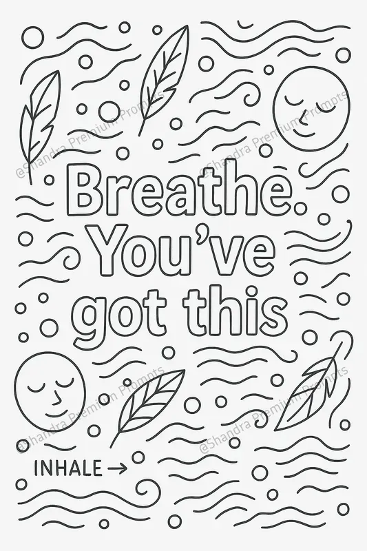 Positive Affirmations Coloring Book Pages