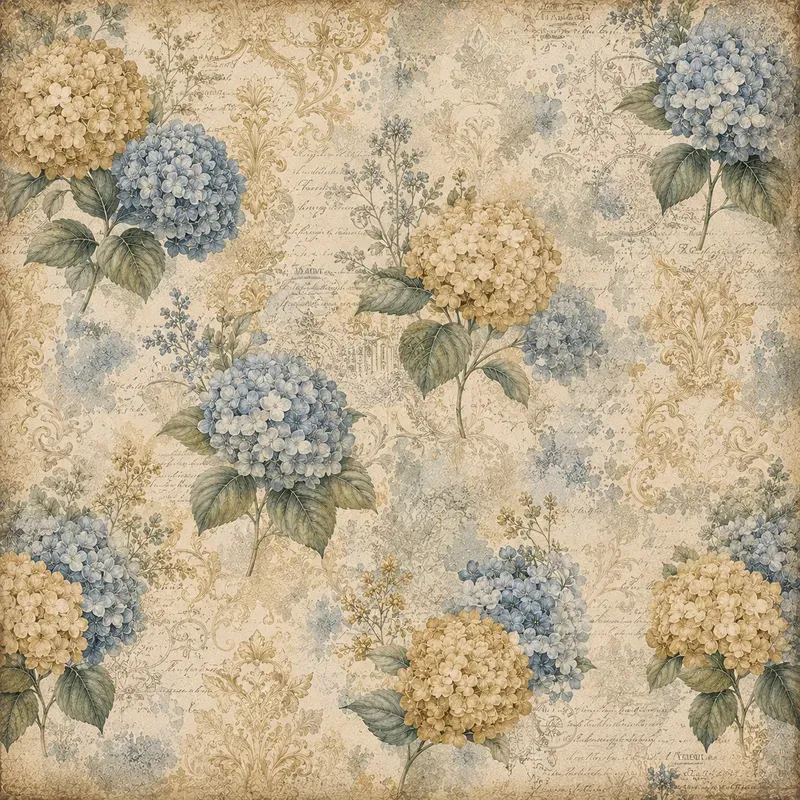 Vintage Floral Pattern Scrapbook Papers
