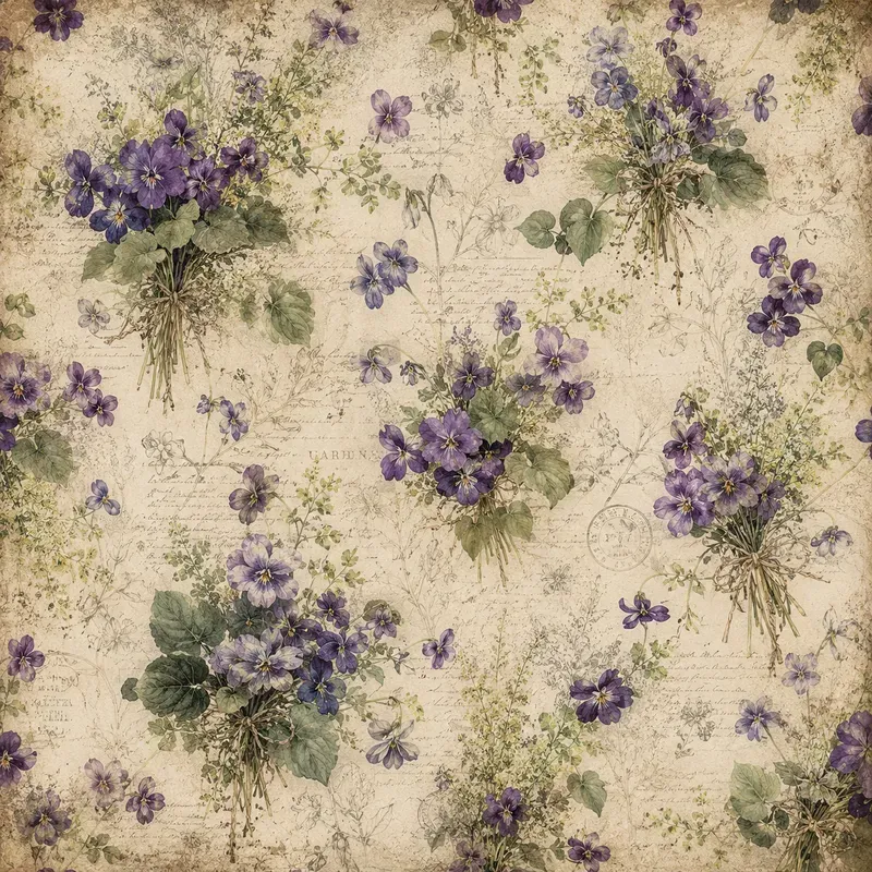 Vintage Floral Pattern Scrapbook Papers