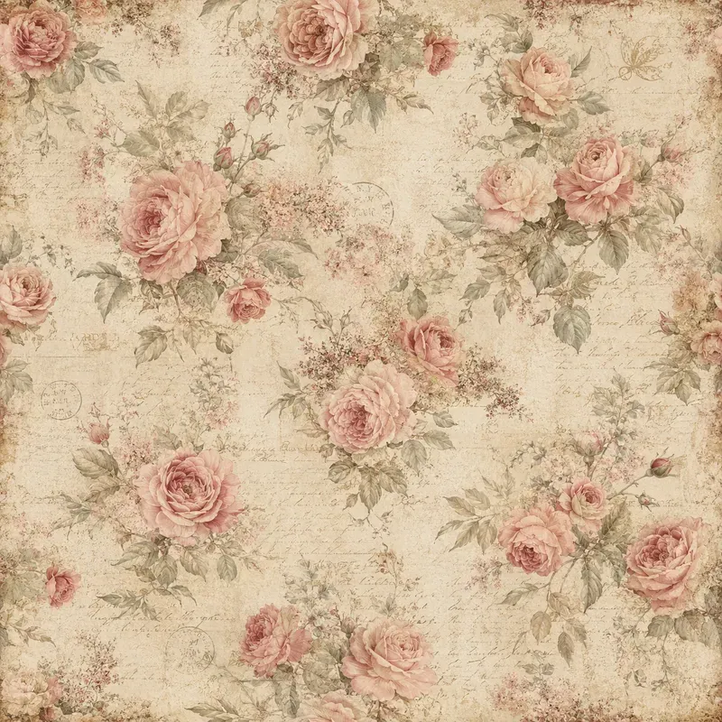 Vintage Floral Pattern Scrapbook Papers