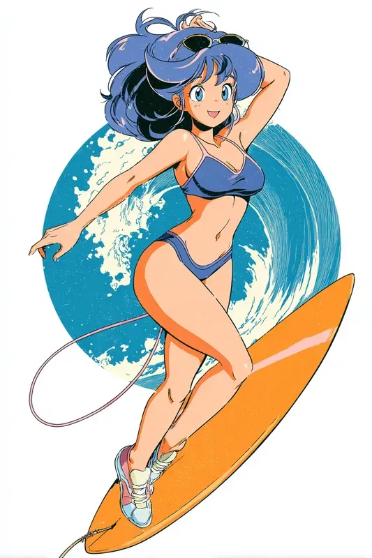 Retro Anime Summer Sports